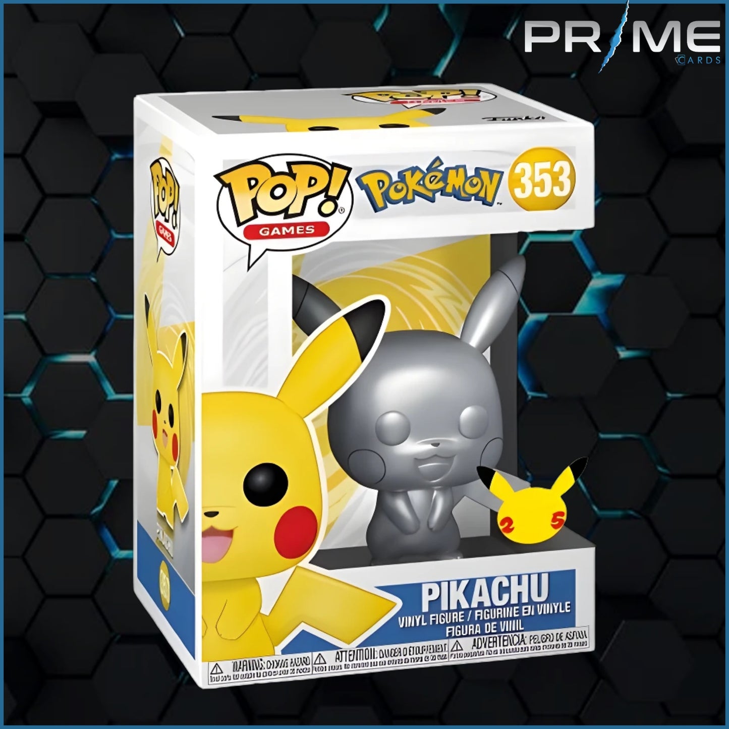 Funko POP! Pokemon - Pikachu Silver Metalic 25th Anniversary #353